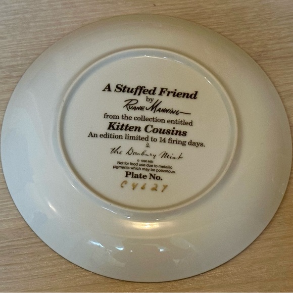 Limited Edition “A Stuffed Friend” Cat Plate by Ruane Manning | The Danbury Mint - Picture 10 of 16
